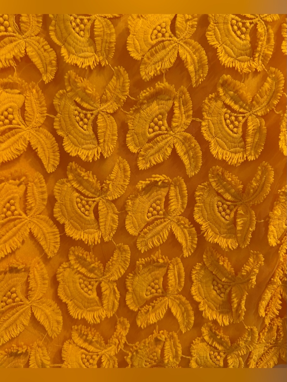 NY&Co. 7th Ave Design Studio Sleeveless Floral Appliqué Blouse in Saffron. Sz M. - Picture 7 of 7